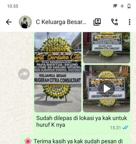 Pengiriman Papan Bunga Duka Ancol Pasir Jambe